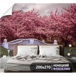 Фотообои для интерьера - 200х270см из 2х полос. Обои для стен, оформление спальни, детской комнаты, кухни, гостинной.