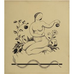 Ева и яблоко - Модульная картины, Репродукции, Декоративные панно, Декор стен