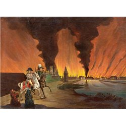 Неизвестный художник «Горящая Минск»