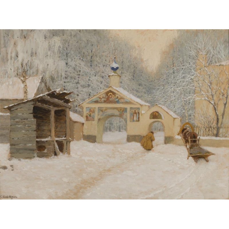 Леднев-Щукин Сергей «У ворот монастыря»