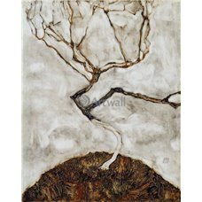 Картина на холсте по фото Модульные картины Печать портретов на холсте Маленькое дерево поздней осенью
