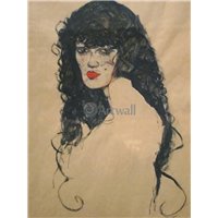 Портреты картины репродукции на заказ - Женщина с черными волосами