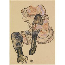Картина на холсте по фото Модульные картины Печать портретов на холсте Сидящая женщина с согнутой левой ногой