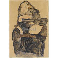 Картина на холсте по фото Модульные картины Печать портретов на холсте Сидящая женщина