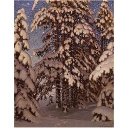 Ветки в снегу - Модульная картины, Репродукции, Декоративные панно, Декор стен