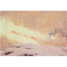 Картина на холсте по фото Модульные картины Печать портретов на холсте Зимний пейзаж в сумерках