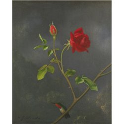 Роза и колибри - Модульная картины, Репродукции, Декоративные панно, Декор стен