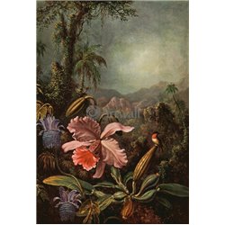 Орхидеи и колибри - Модульная картины, Репродукции, Декоративные панно, Декор стен
