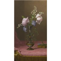 Портреты картины репродукции на заказ - Викторианская ваза с цветами