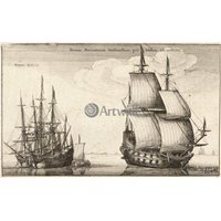 Портреты картины репродукции на заказ - Голландские корабли в Ост Индию
