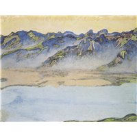 Портреты картины репродукции на заказ - Восходящий туман над Савойскими Альпами
