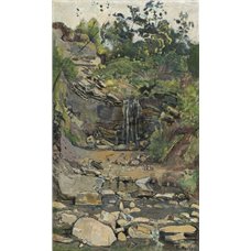 Картина на холсте по фото Модульные картины Печать портретов на холсте Водопад в Савойе