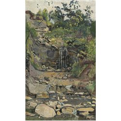 Водопад в Савойе - Модульная картины, Репродукции, Декоративные панно, Декор стен