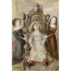 Картина на холсте по фото Модульные картины Печать портретов на холсте Девочки и кукла