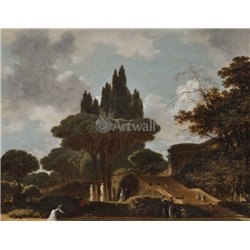 Итальянский пейзаж с лестницей - Модульная картины, Репродукции, Декоративные панно, Декор стен