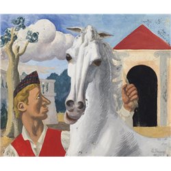 Человек с лошадью - Модульная картины, Репродукции, Декоративные панно, Декор стен