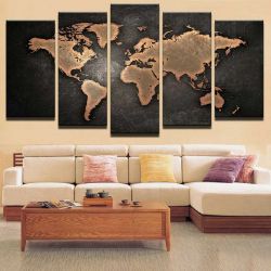 Карта мира - Картина - Модульная картины, Репродукции, Декоративные панно, Декор стен