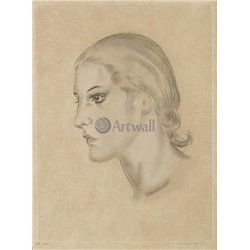 Портрет молодой женщины - Модульная картины, Репродукции, Декоративные панно, Декор стен