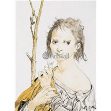 Картина на холсте по фото Модульные картины Печать портретов на холсте Девушка с перевязанным пальцем