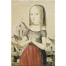 Картина на холсте по фото Модульные картины Печать портретов на холсте Молящаяся девочка