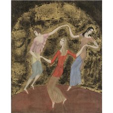 Картина на холсте по фото Модульные картины Печать портретов на холсте Три танцовщицы в хороводе