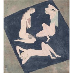 Три обнаженных женщины - Модульная картины, Репродукции, Декоративные панно, Декор стен