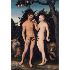 Картина на холсте по фото Модульные картины Печать портретов на холсте Адам и Ева в раю