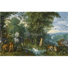 Картина на холсте по фото Модульные картины Печать портретов на холсте Адам и Ева в райском саду