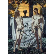 Картина на холсте по фото Модульные картины Печать портретов на холсте Адам и Ева