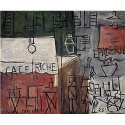 Кафе Риш, Париж - Модульная картины, Репродукции, Декоративные панно, Декор стен