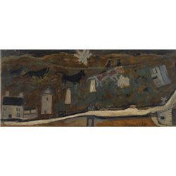 Корнуэльский пейзаж с коровами - Модульная картины, Репродукции, Декоративные панно, Декор стен