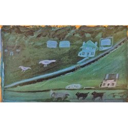 Коровы и птицы - Модульная картины, Репродукции, Декоративные панно, Декор стен