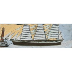 Корабль у маяка - Модульная картины, Репродукции, Декоративные панно, Декор стен