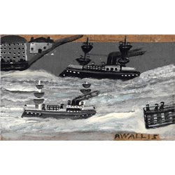 Канонерские лодки в военное время - Модульная картины, Репродукции, Декоративные панно, Декор стен