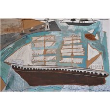 Картина на холсте по фото Модульные картины Печать портретов на холсте Двухмачтовое судно