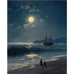 Штиль на Черном море, лунная ночь