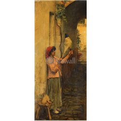 Неаполитанская прядильщица льна - Модульная картины, Репродукции, Декоративные панно, Декор стен