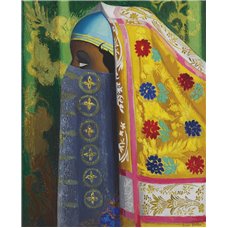 Картина на холсте по фото Модульные картины Печать портретов на холсте Алжирская женщина