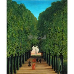 Аллея в парке Сен-Клу - Модульная картины, Репродукции, Декоративные панно, Декор стен