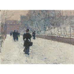 Прогулка, зима в Нью Йорке