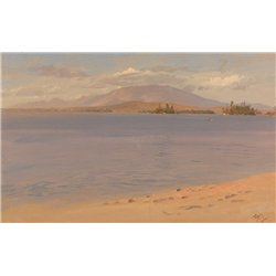 Гора Катайн, вид с озера Миллинокет
