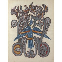 Голубая птица - Модульная картины, Репродукции, Декоративные панно, Декор стен
