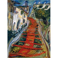 Картина на холсте по фото Модульные картины Печать портретов на холсте Красная лестница в Кане