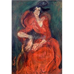 Женщина в красном - Модульная картины, Репродукции, Декоративные панно, Декор стен