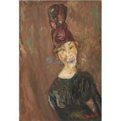 Женщина в большой шляпе - Модульная картины, Репродукции, Декоративные панно, Декор стен