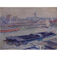 Картина на холсте по фото Модульные картины Печать портретов на холсте Сена у моста Аустерлиц