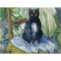 Портреты картины репродукции на заказ - Черная кошка