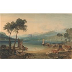 Женевское озеро - Модульная картины, Репродукции, Декоративные панно, Декор стен
