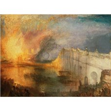 Картина на холсте по фото Модульные картины Печать портретов на холсте Пожар в палатах Лордов и Общин