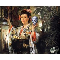 Портреты картины репродукции на заказ - Японская ваза